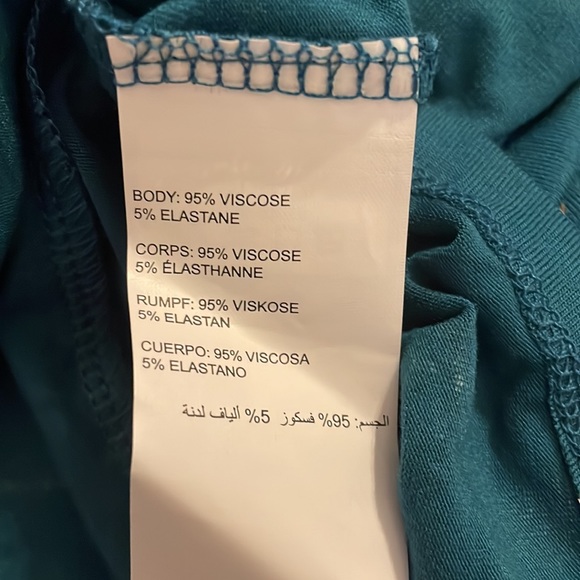 Avenue Knitted Floral Teal Tank 3-Button Sleeveless 3X - Picture 8 of 9